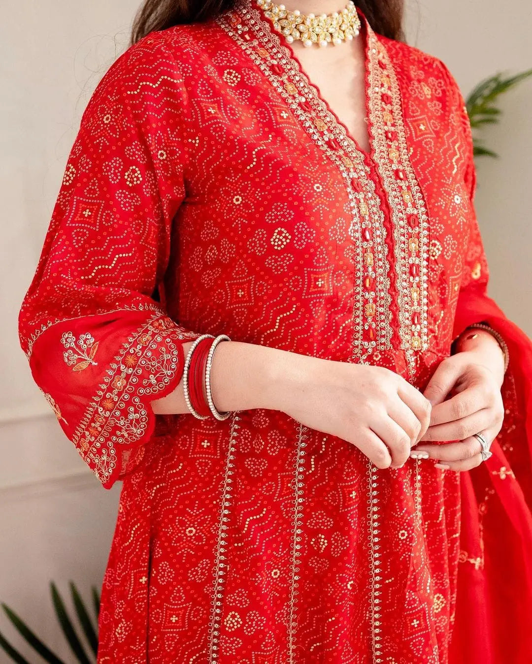 Premium Zari Weaving Printed Kurti Pant Dupatta Set (Stitched) - Premium from Ethenika.com - Just INR 2590! Shop now at Ethenika.com