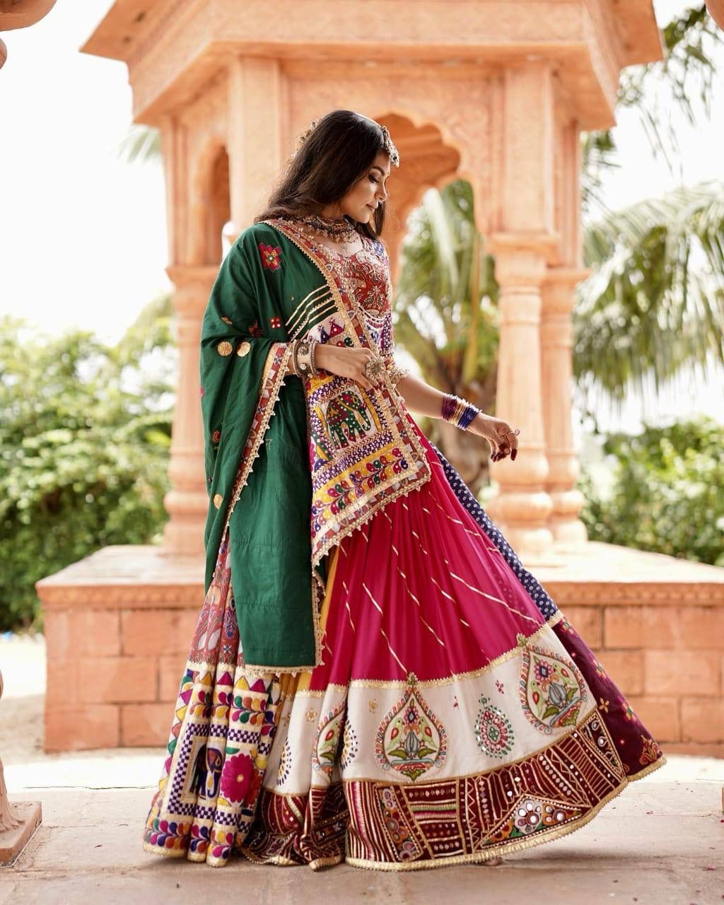 Kutchi Digital Print Work Navratri Special Ready to Wear Chaniya Choli - Premium from Ethenika.com - Just INR 3590! Shop now at Ethenika.com