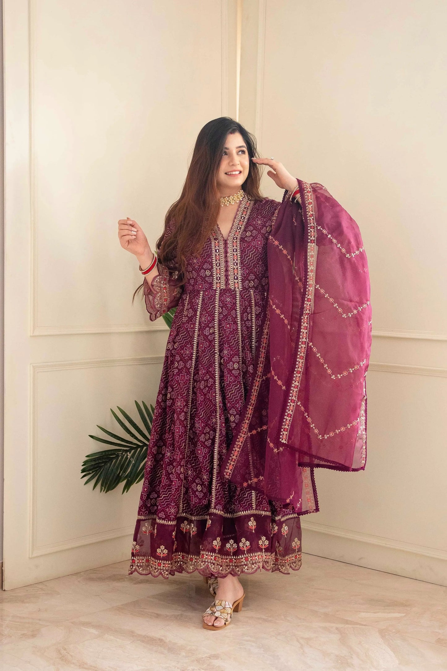 Premium Zari Weaving Printed Kurti Pant Dupatta Set (Stitched) - Premium from Ethenika.com - Just INR 2590! Shop now at Ethenika.com