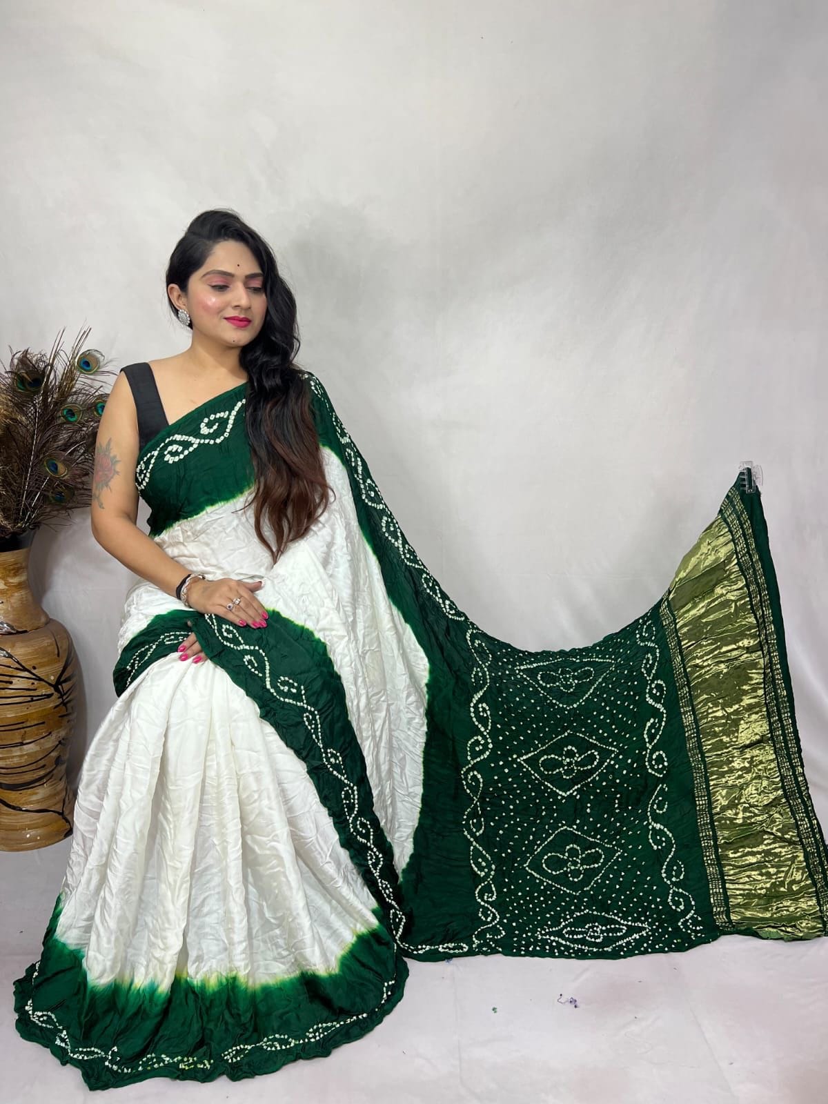 Modal Silk Bandhani Saree