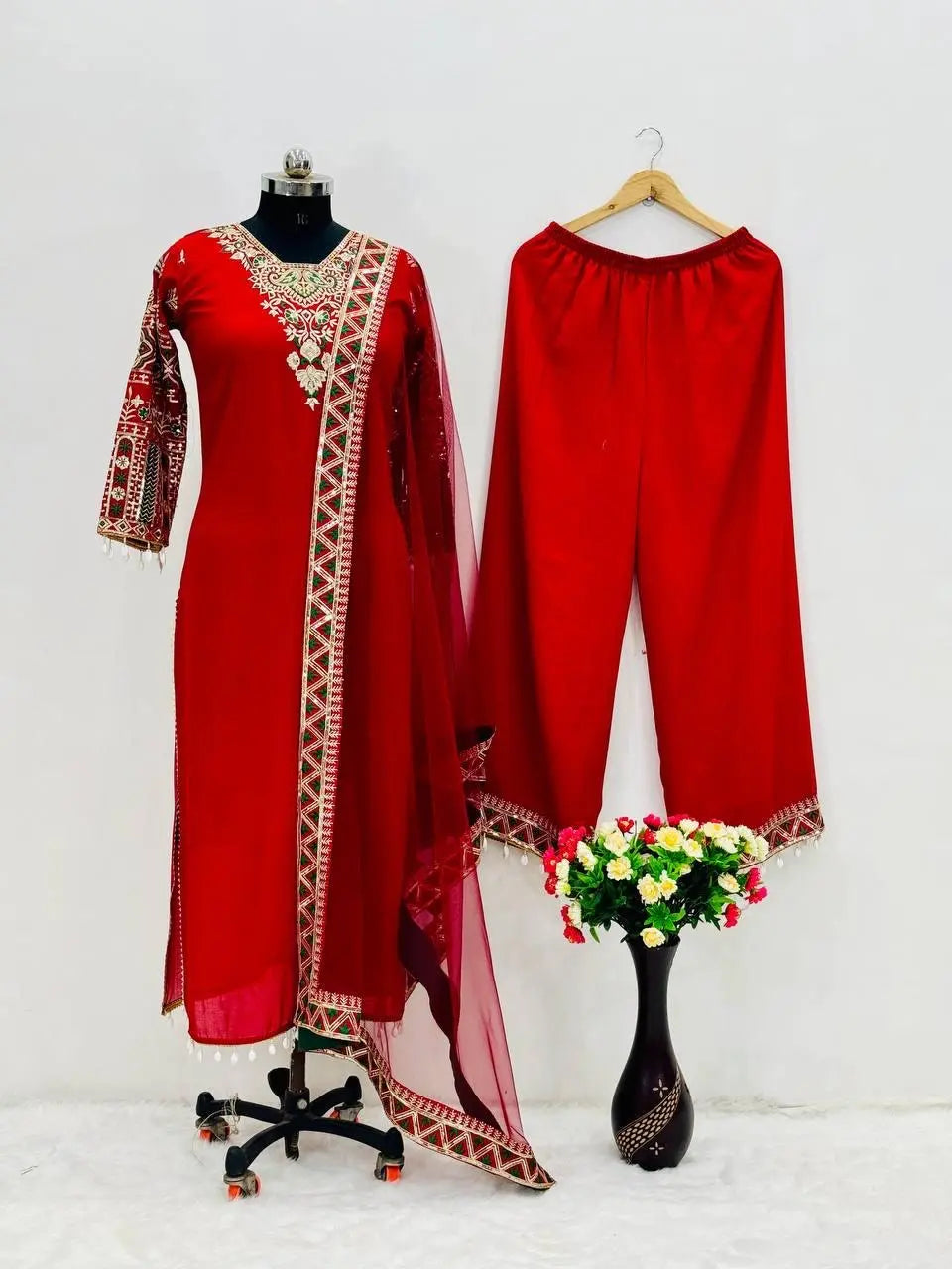 Heavy Vachitra Silk Neck Embroidery kodi work Party wear Suit - Premium from Ethenika.com - Just INR 2990! Shop now at Ethenika.com
