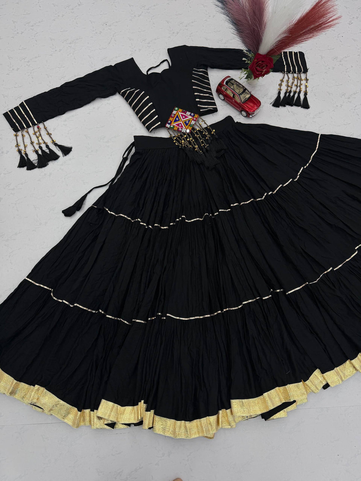 Black Beauty Garba Special Chaniya Choli (Ready to Wear)