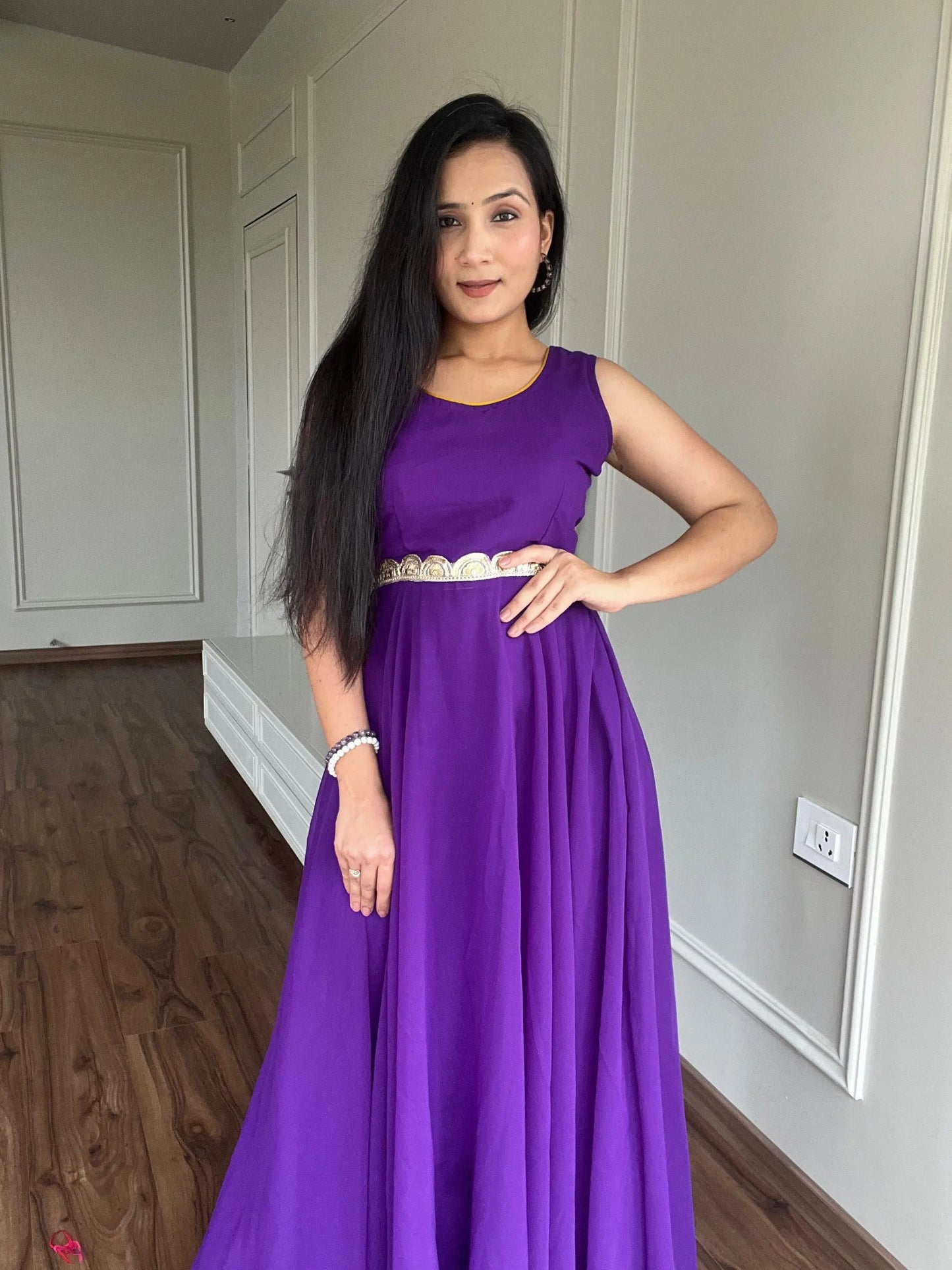 Faux Georgette Bandhani Print Gown Shrug Set - Premium from Ethenika.com - Just INR 2990! Shop now at Ethenika.com