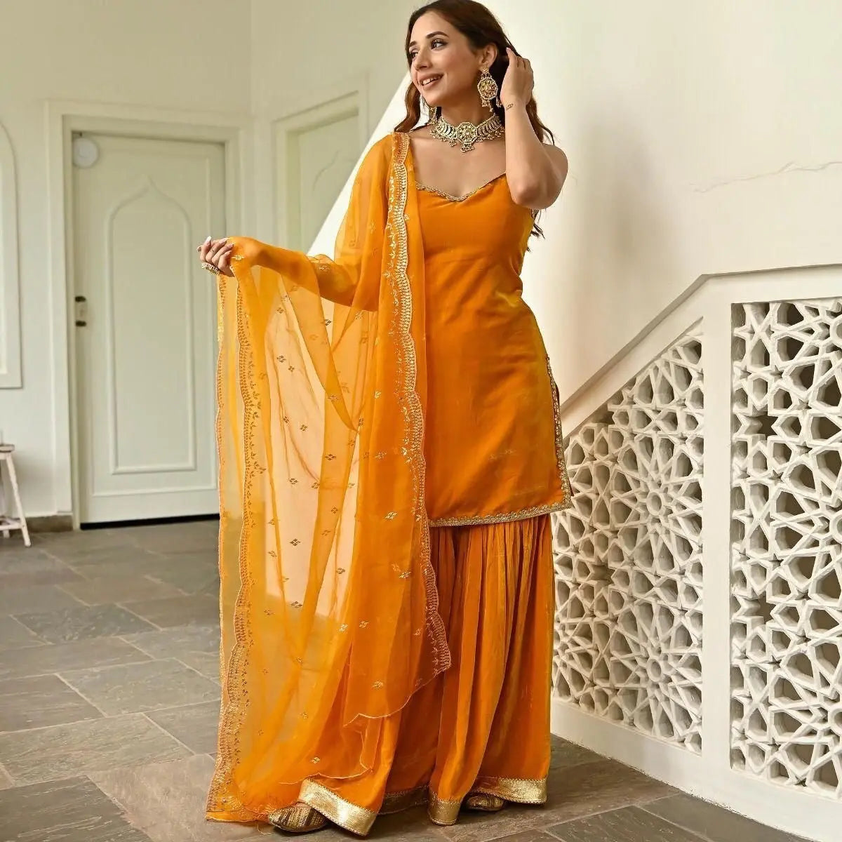 Winter Special Velvet Sharara Set - Premium from Ethenika.com - Just INR 2490! Shop now at Ethenika.com
