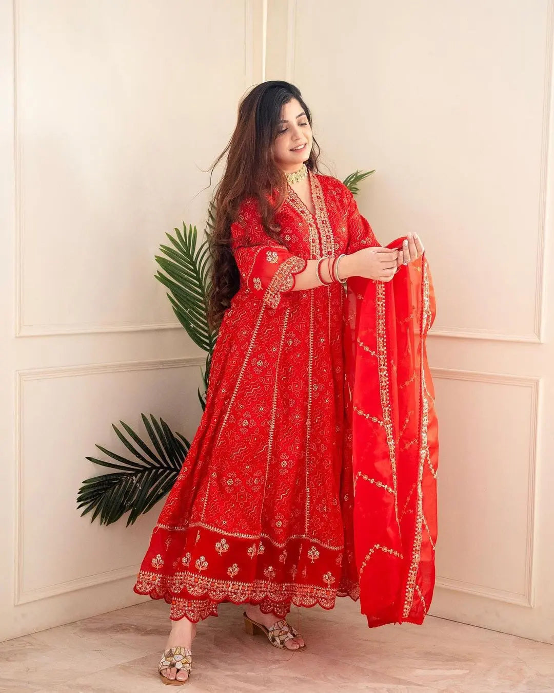 Premium Zari Weaving Printed Kurti Pant Dupatta Set (Stitched) - Premium from Ethenika.com - Just INR 2590! Shop now at Ethenika.com