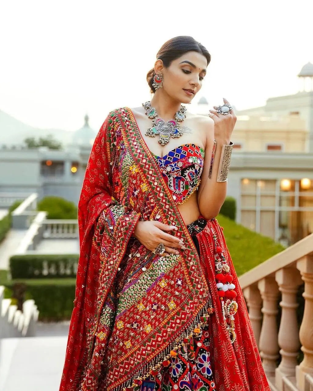 Navratri Special Designer Kutchi Work Chaniya Choli (Stitched) - Premium from Ethenika.com - Just INR 2799! Shop now at Ethenika.com