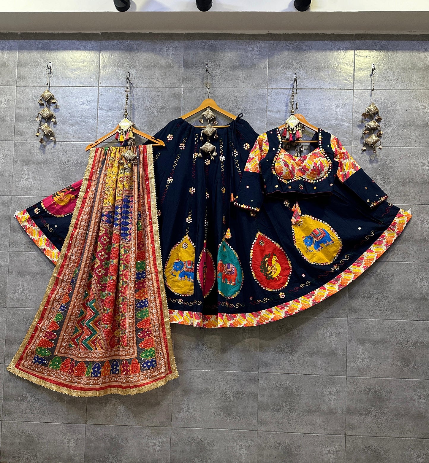 Khadi Cotton Kutchi work Navratri Special Chaniya Choli - Premium from Ethenika.com - Just INR 6590! Shop now at Ethenika.com