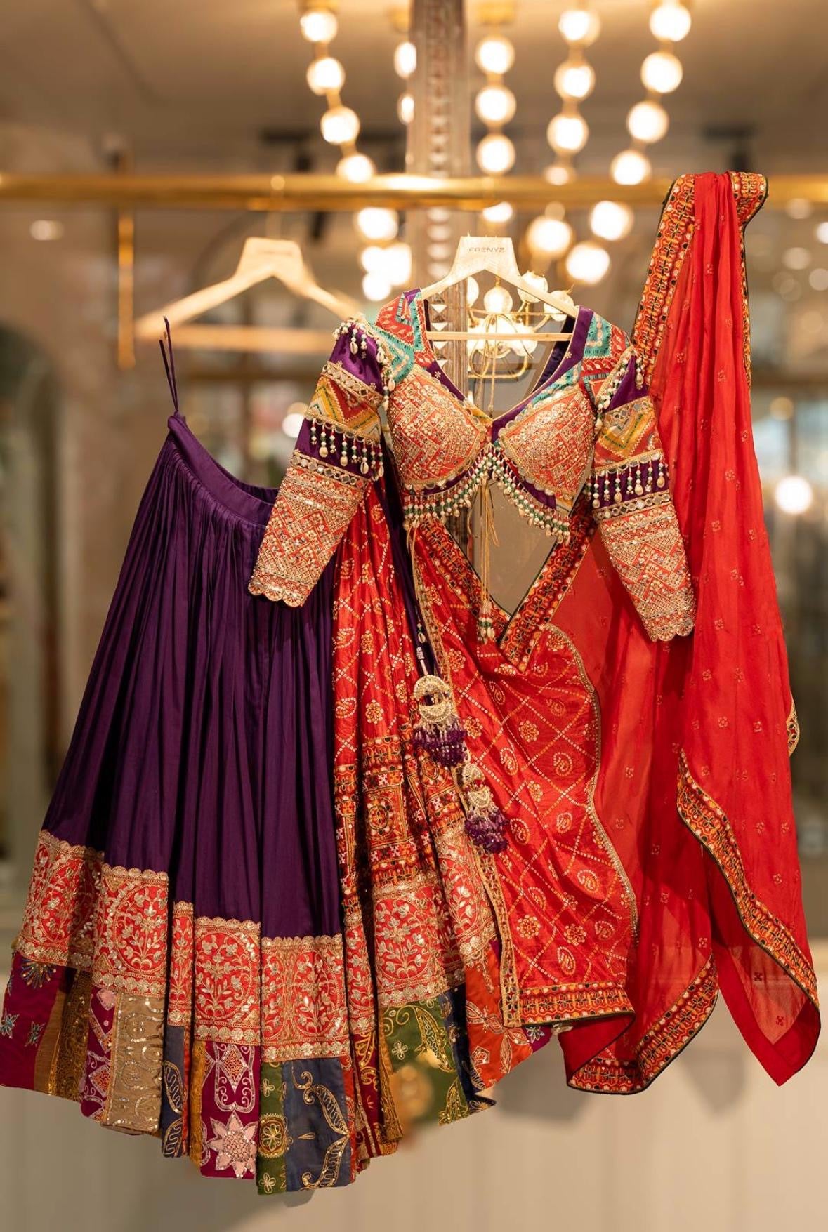 Muslin Cotton Digital Print with Real Mirror Work Navratri Special Chaniya Choli