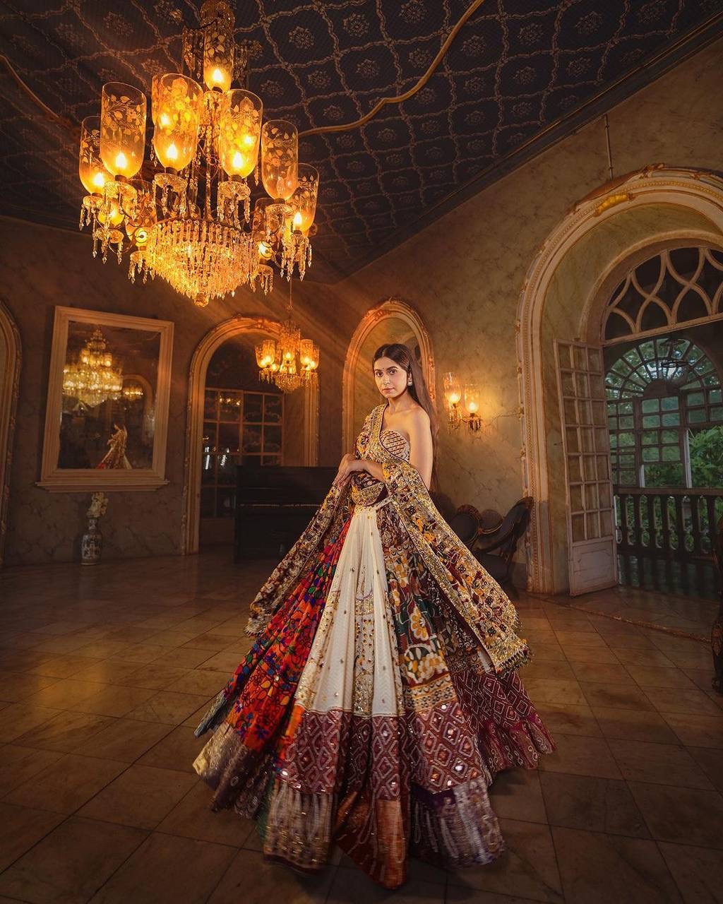 Muslin Mirror Work with digital print Navratri Special Chaniya Choli - Premium from Ethenika.com - Just INR 3090! Shop now at Ethenika.com