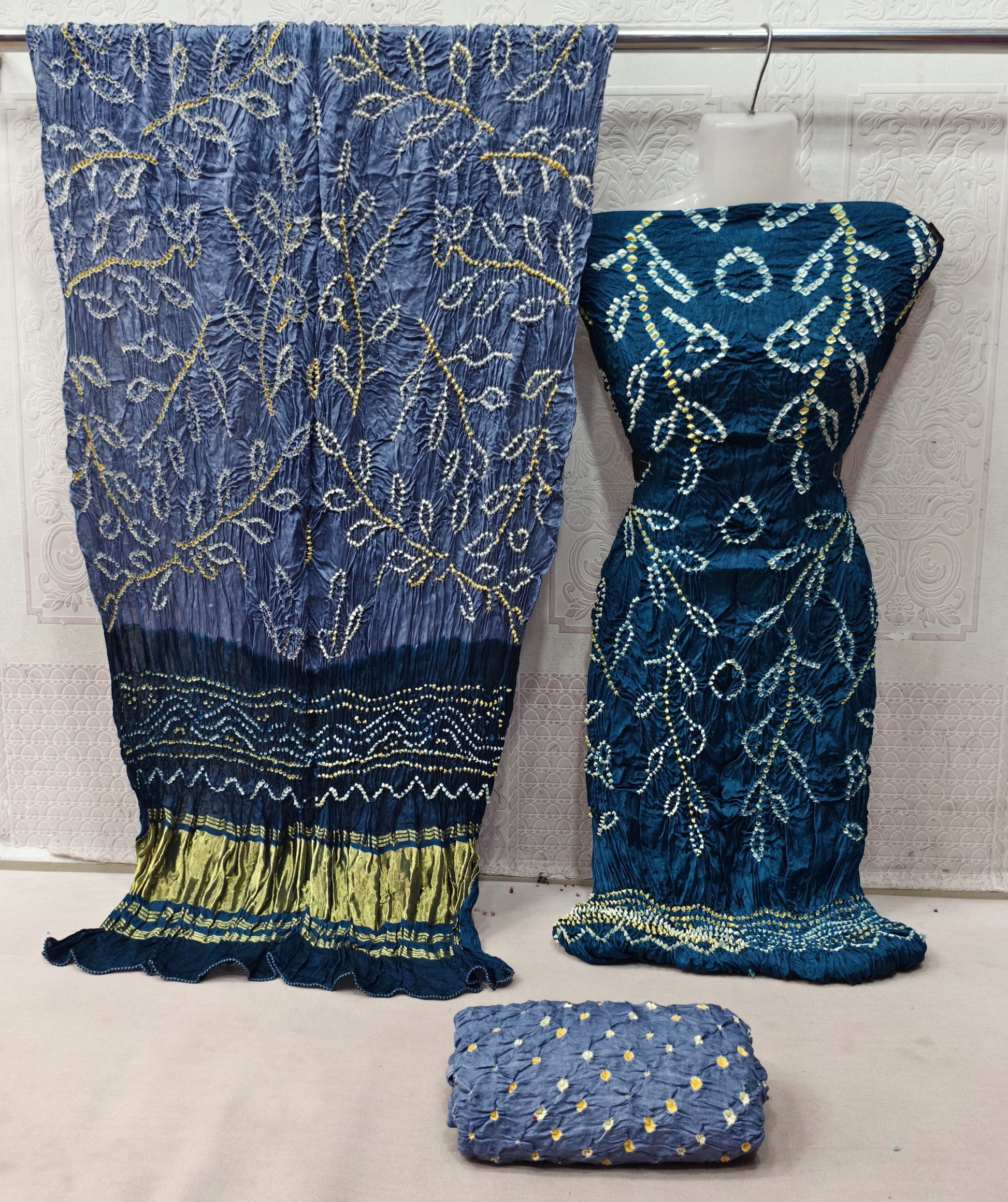 Modal Silk Barik Bandhej work Bandhani Dress Material - Premium  from Ethenika.com - Just INR 5990! Shop now at Ethenika.com