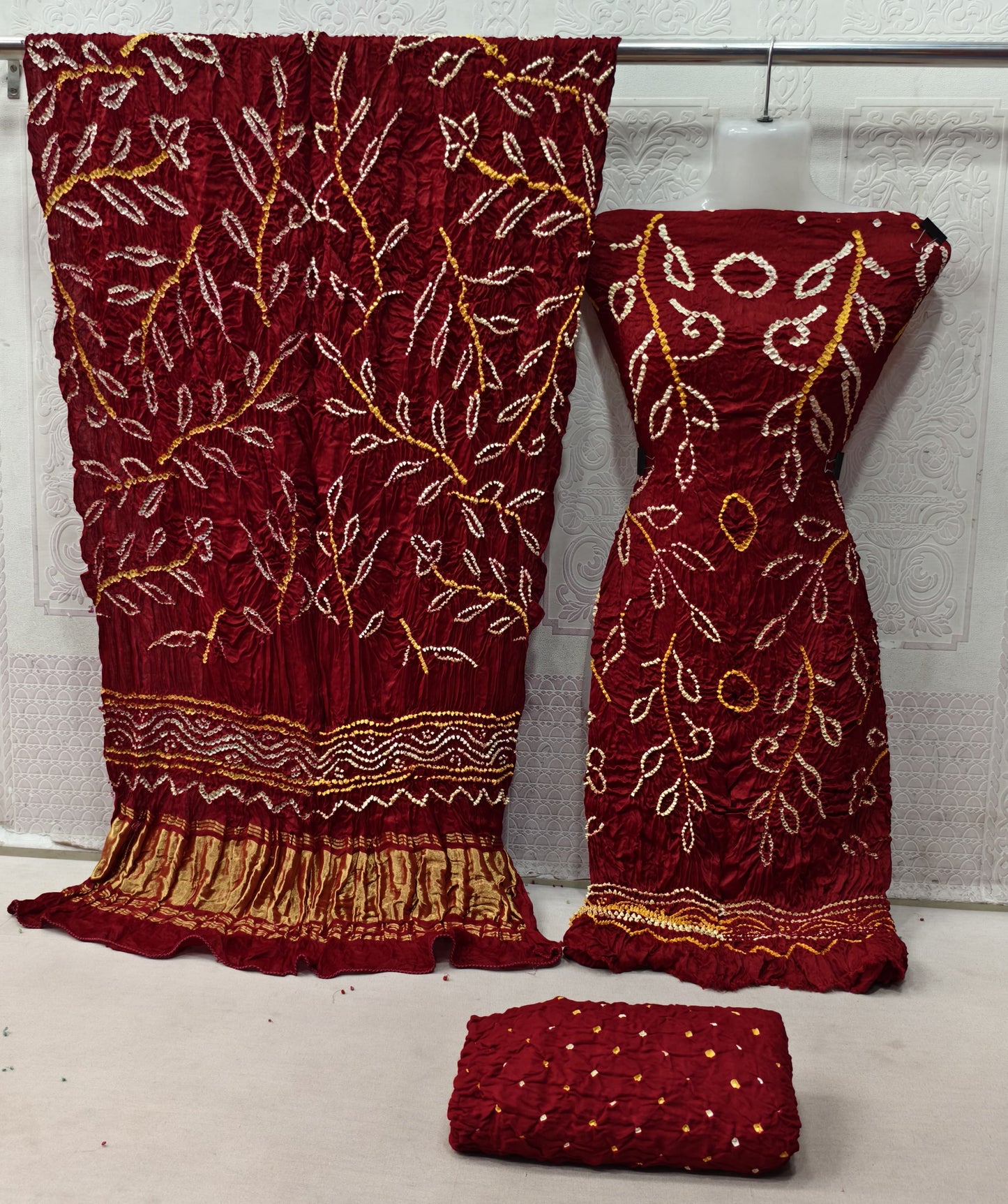 Modal Silk Barik Bandhej work Bandhani Dress Material - Premium  from Ethenika.com - Just INR 5990! Shop now at Ethenika.com