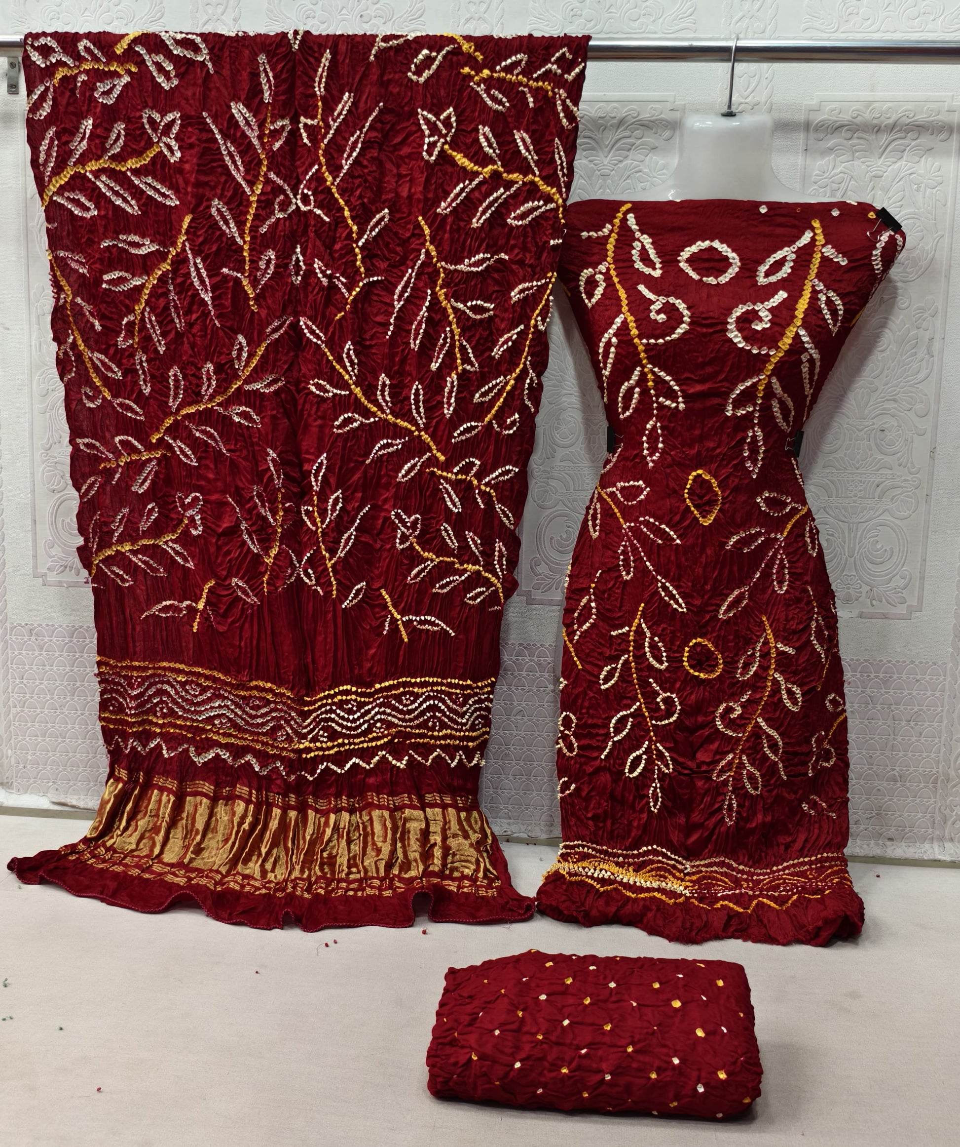 Modal Silk Barik Bandhej work Bandhani Dress Material - Premium  from Ethenika.com - Just INR 5990! Shop now at Ethenika.com