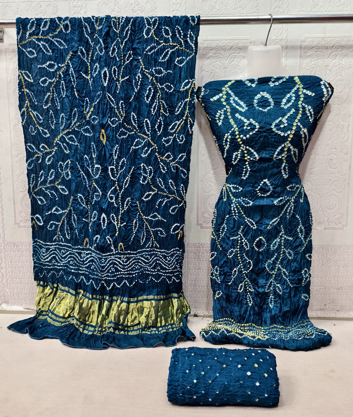 Modal Silk Barik Bandhej work Bandhani Dress Material - Premium  from Ethenika.com - Just INR 5990! Shop now at Ethenika.com