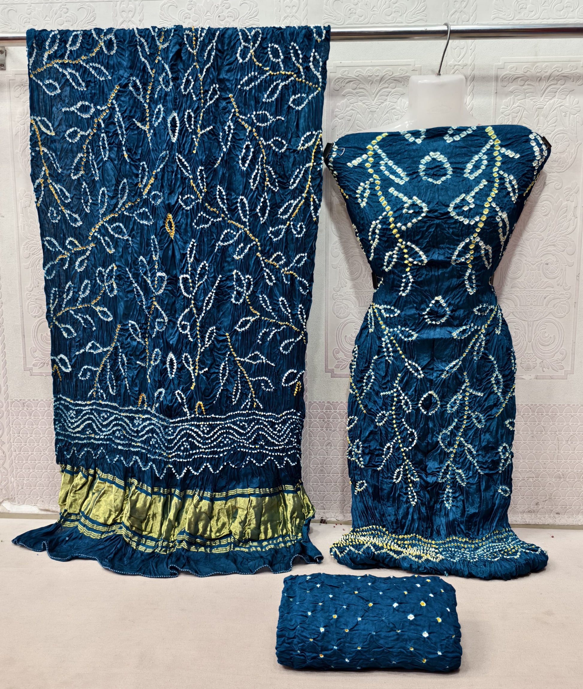 Modal Silk Barik Bandhej work Bandhani Dress Material - Premium  from Ethenika.com - Just INR 5990! Shop now at Ethenika.com