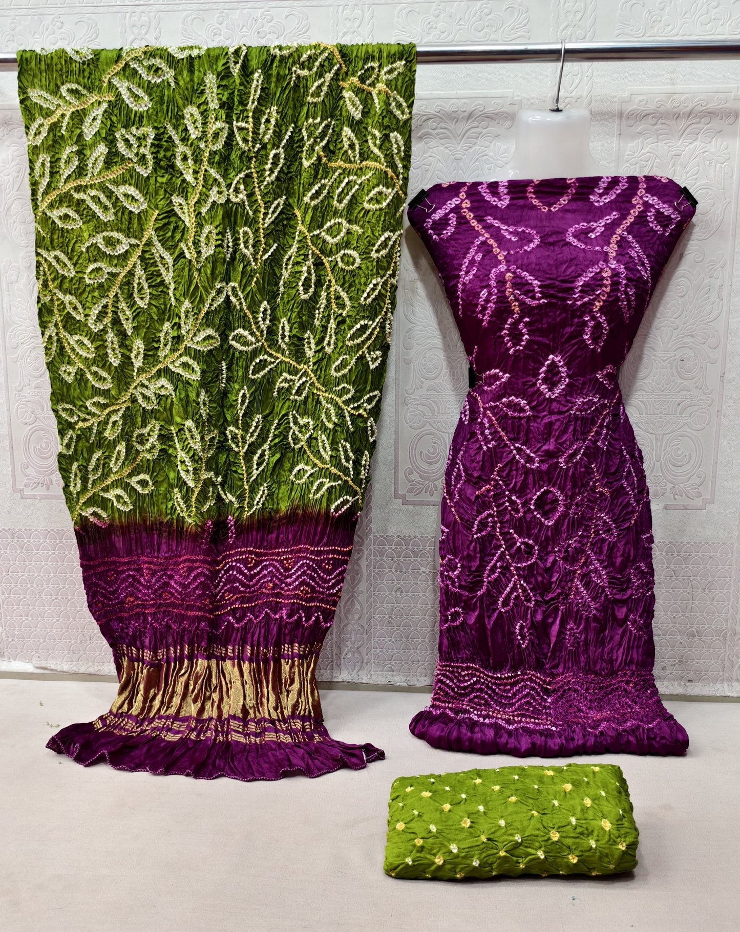 Modal Silk Barik Bandhej work Bandhani Dress Material - Premium  from Ethenika.com - Just INR 5990! Shop now at Ethenika.com