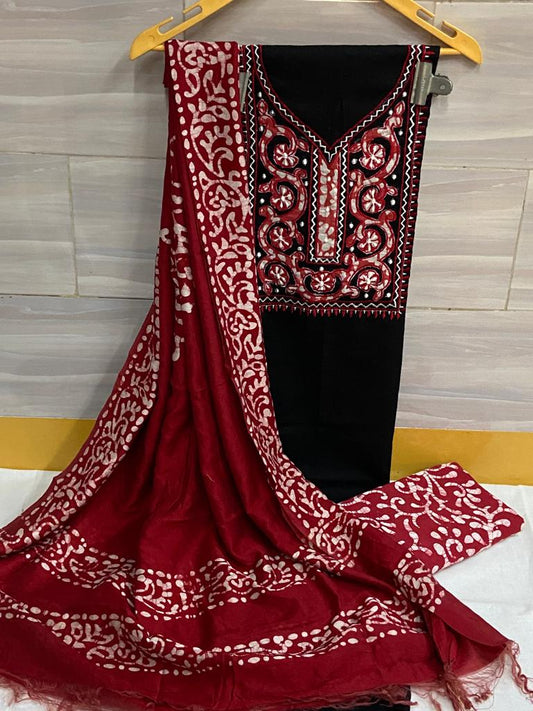 Cotton Neck Batik Work Batik Material (Unstitched) - Premium  from Ethenika.com - Just INR 1490! Shop now at Ethenika.com