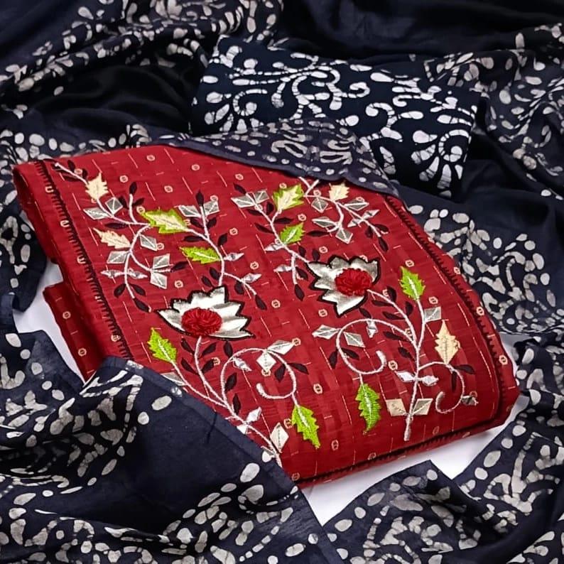 Cotton Patch Work Batik Salwar dupatta Set Ethenika.com