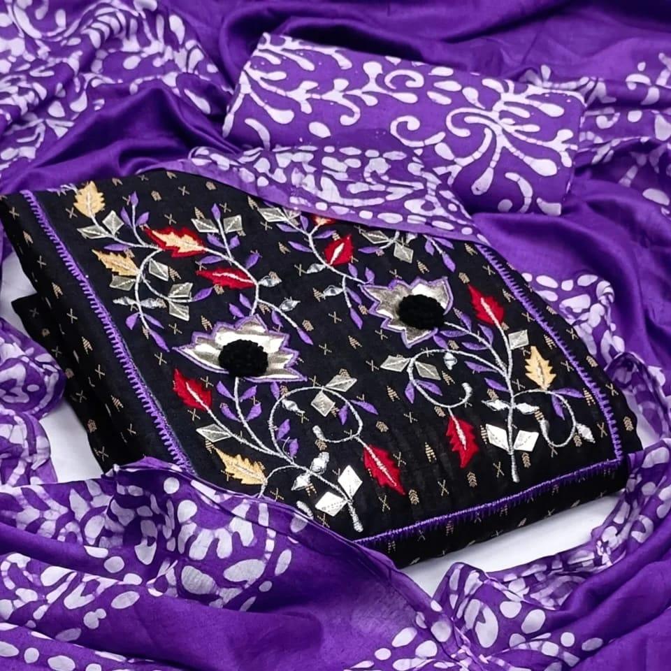 Cotton Patch Work Batik Salwar dupatta Set Ethenika.com