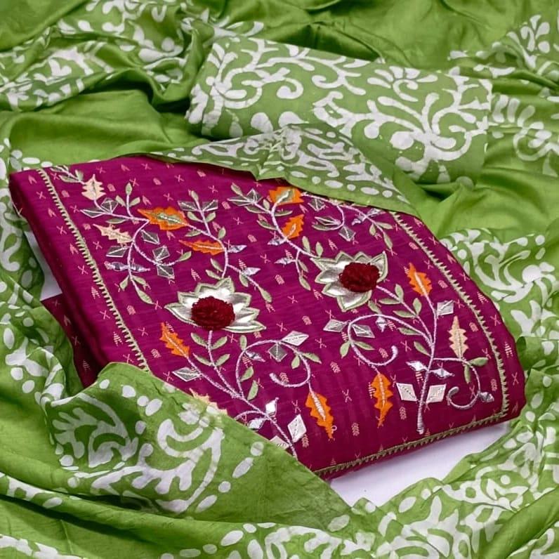 Cotton Patch Work Batik Salwar dupatta Set Ethenika.com