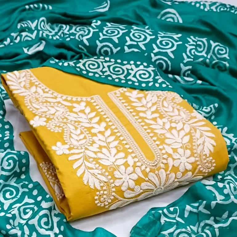 Cotton Patch Work Batik Salwar dupatta Set Ethenika.com