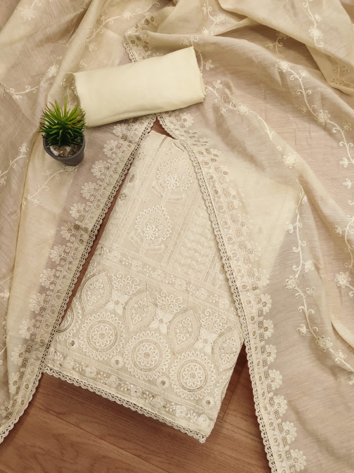 Modal Silk Embroidery work Salwar Material (Unstitched) Ethenika.com