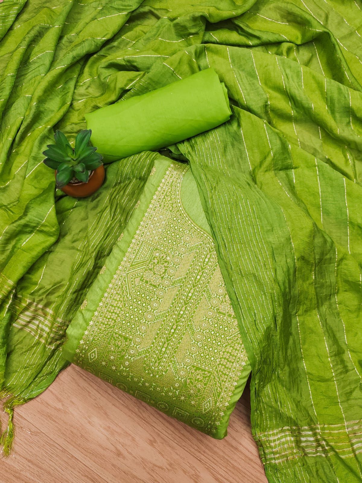 Dola Silk Jeckard Weaving Dress Material (Unstitched) - Premium from Ethenika.com - Just INR 1390! Shop now at Ethenika.com