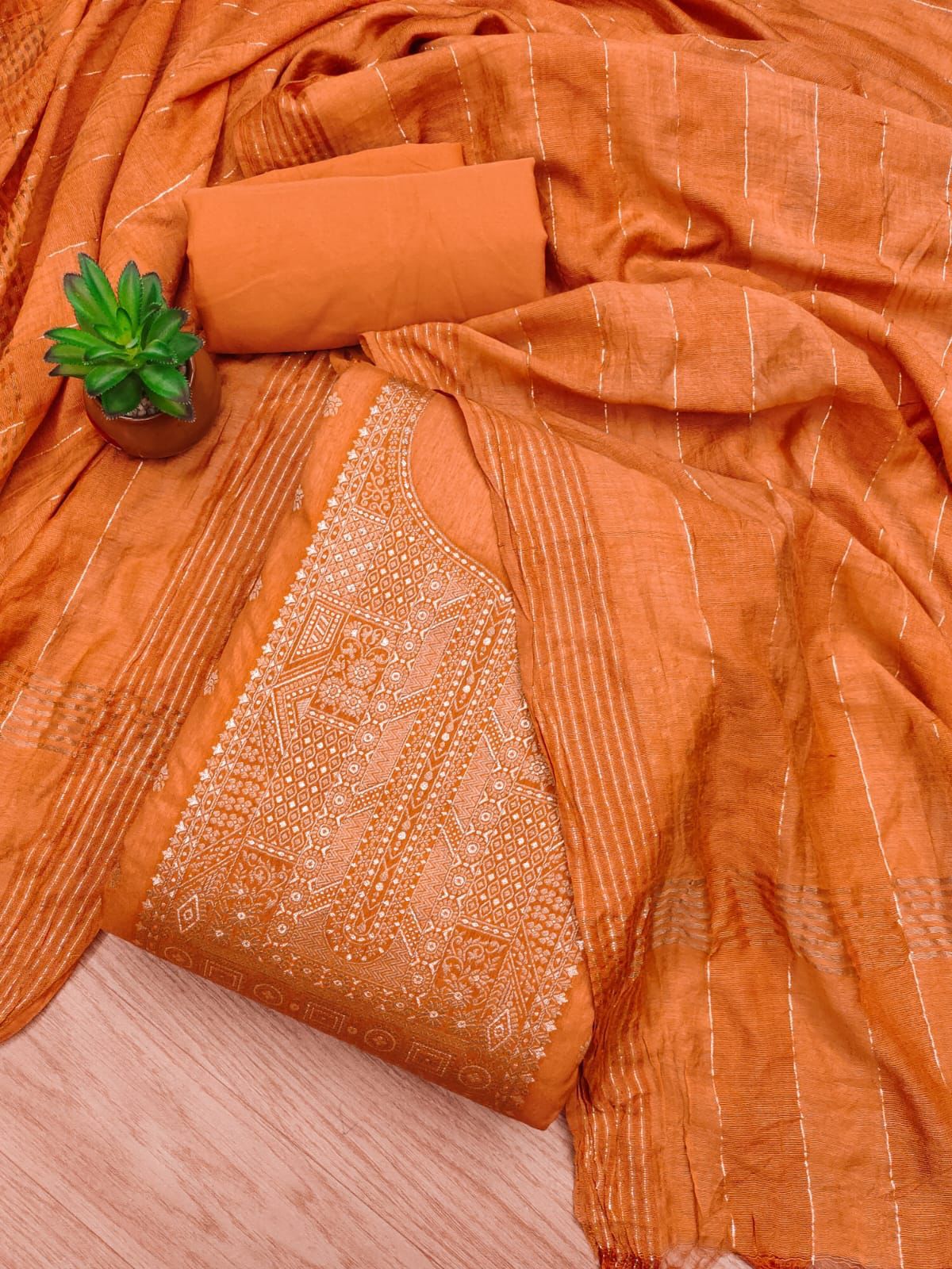 Dola Silk Jeckard Weaving Dress Material (Unstitched) - Premium from Ethenika.com - Just INR 1390! Shop now at Ethenika.com