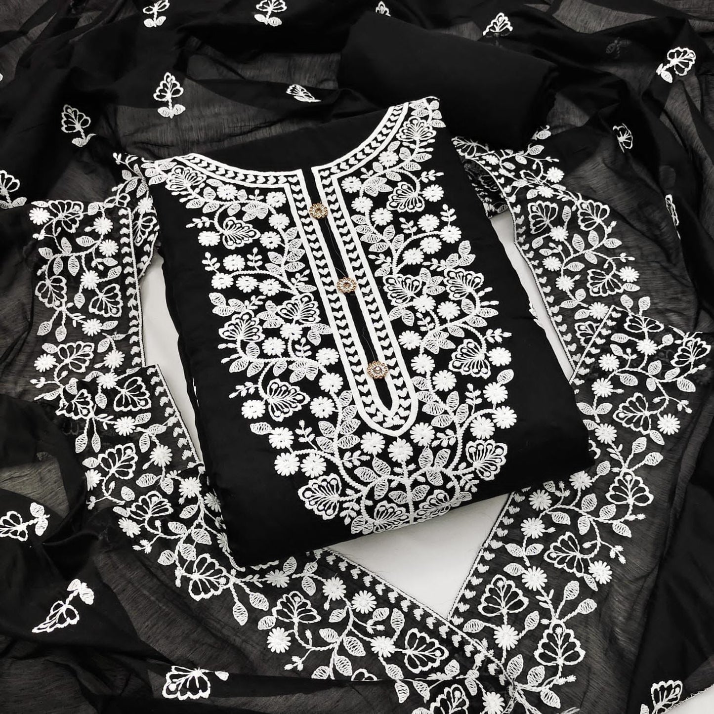 Modal Thread Embroidery work Salwar Material (Unstitched) - Premium from Ethenika.com - Just INR 1290! Shop now at Ethenika.com