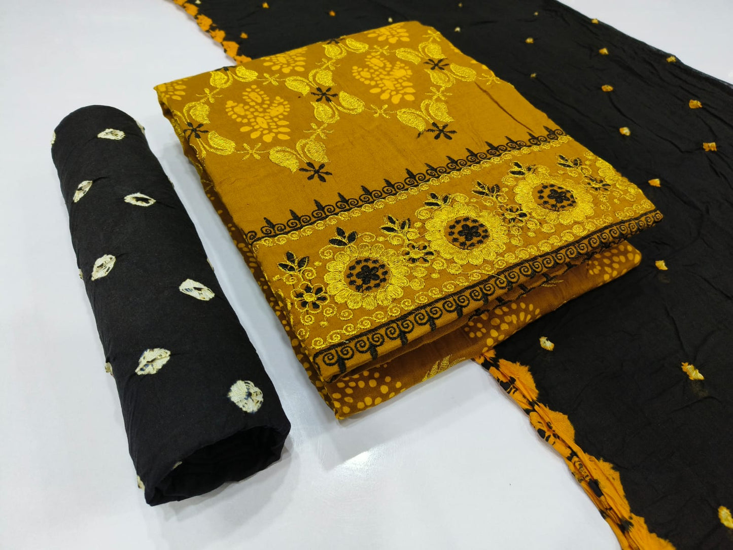 Kasab Work Bandhani Dress Material - Premium from Ethenika.com - Just INR 1590! Shop now at Ethenika.com