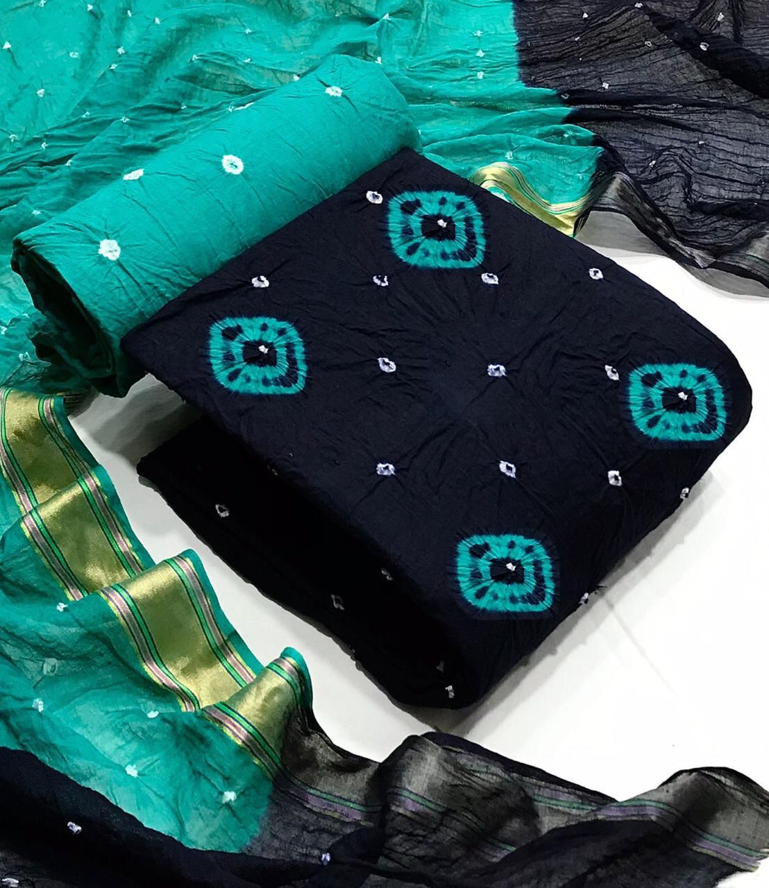 Summer Bandhani Dress Material - Premium from Ethenika.com - Just INR 1290! Shop now at Ethenika.com