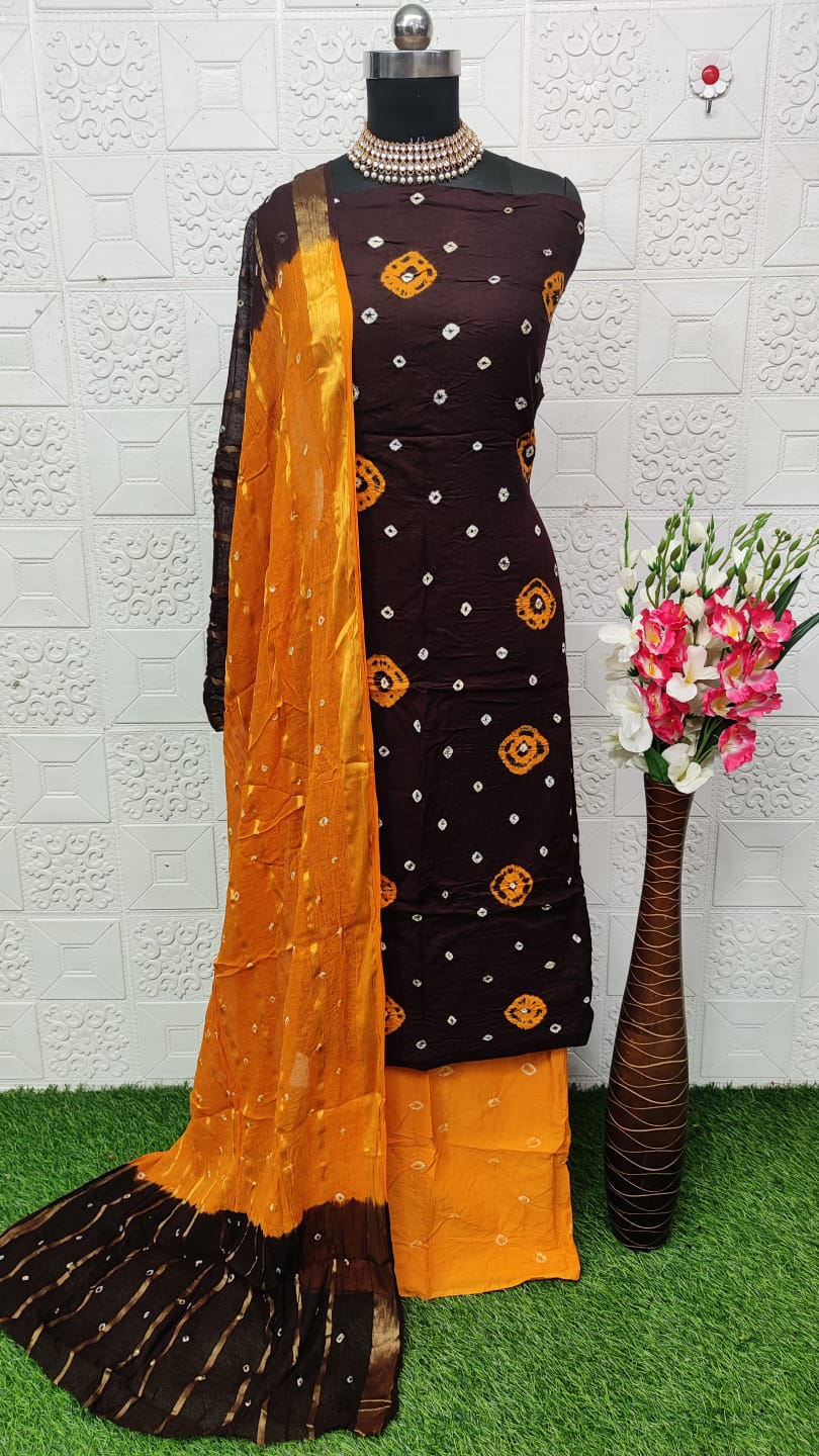 Summer Special Cotton Bandhani Dress Material - Premium  from Ethenika.com - Just INR 1390! Shop now at Ethenika.com