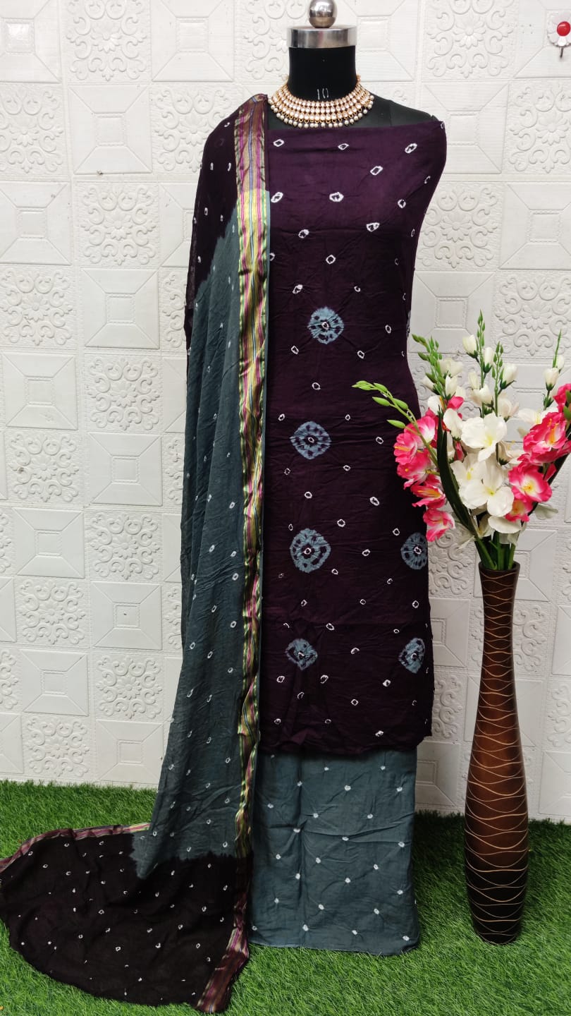 Summer Special Cotton Bandhani Dress Material - Premium  from Ethenika.com - Just INR 1390! Shop now at Ethenika.com