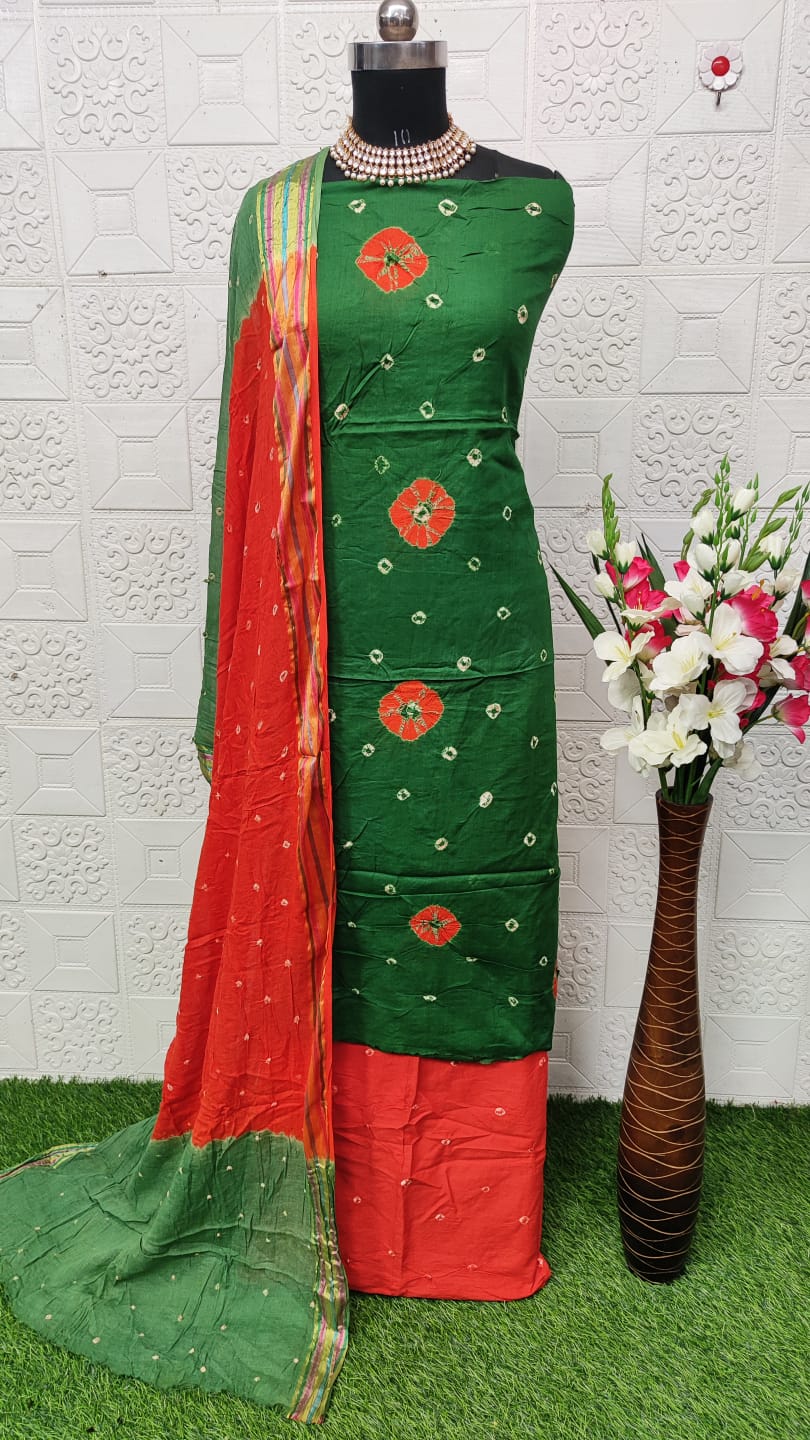 Summer Special Cotton Bandhani Dress Material - Premium  from Ethenika.com - Just INR 1390! Shop now at Ethenika.com