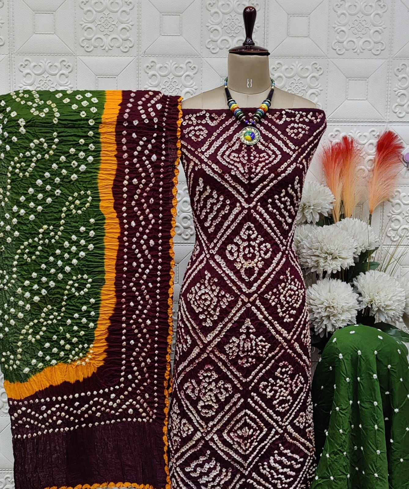 Cotton Kutch Bandhani Dress Material - Premium from Ethenika.com - Just INR 1990! Shop now at Ethenika.com