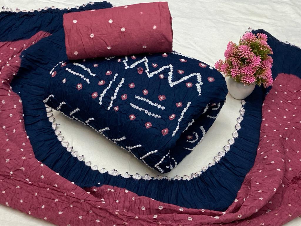 Cotton Kutch Bandhani Dress Material - Premium from Ethenika.com - Just INR 1790! Shop now at Ethenika.com