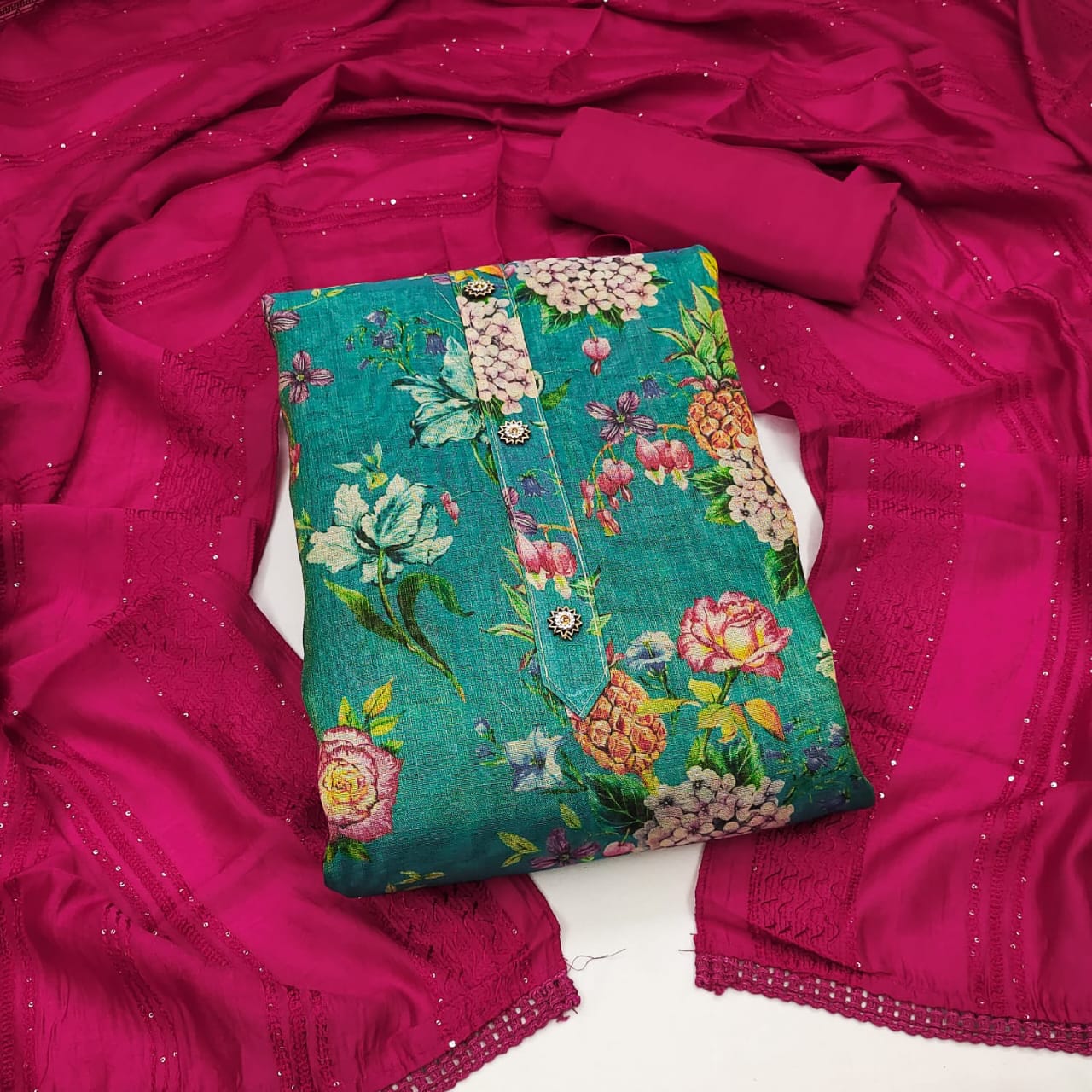 Erode Silk Digital Print work Dress Material - Premium from Ethenika.com - Just INR 1390! Shop now at Ethenika.com
