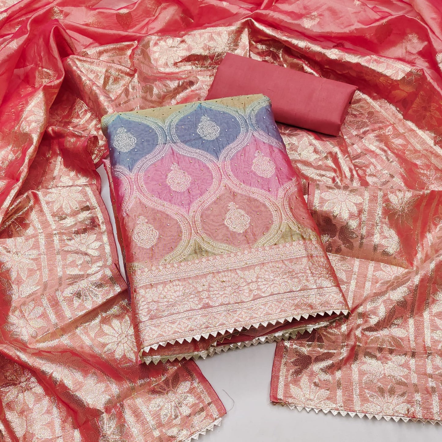 Organza silk Jeckard weaving dress material - Premium from Ethenika.com - Just INR 1590! Shop now at Ethenika.com