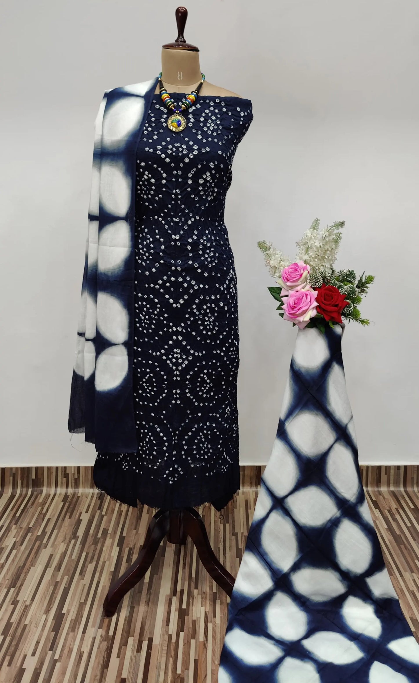 Cotton Kutch Bandhani Dress Material - Premium from Ethenika.com - Just INR 2190! Shop now at Ethenika.com