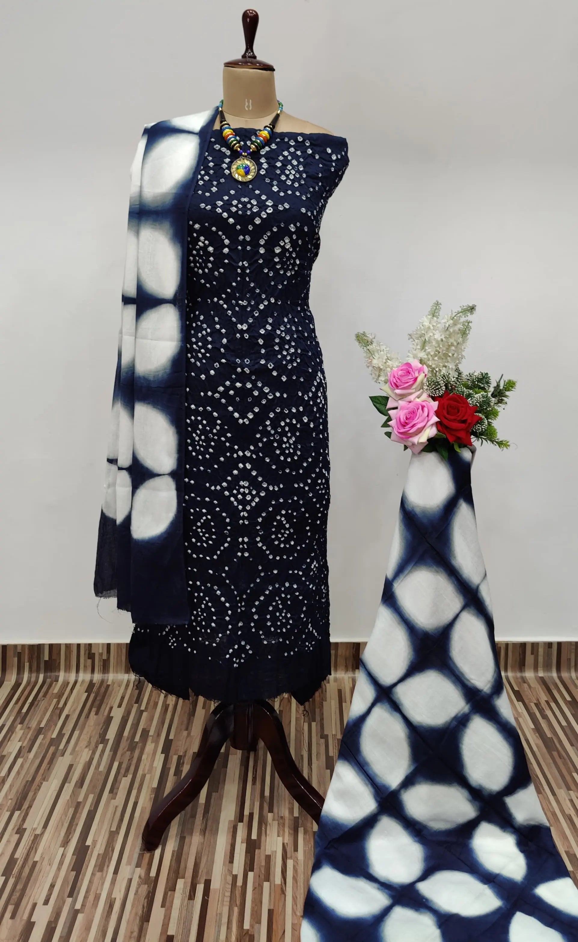 Cotton Kutch Bandhani Dress Material - Premium  from Ethenika.com - Just INR 2190! Shop now at Ethenika.com