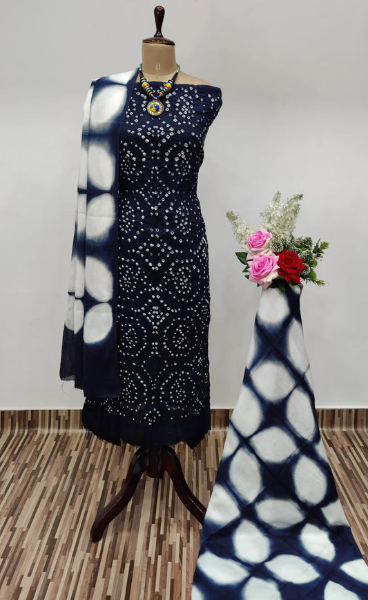 Cotton Kutch Bandhani Dress Material - Premium  from Ethenika.com - Just INR 2190! Shop now at Ethenika.com