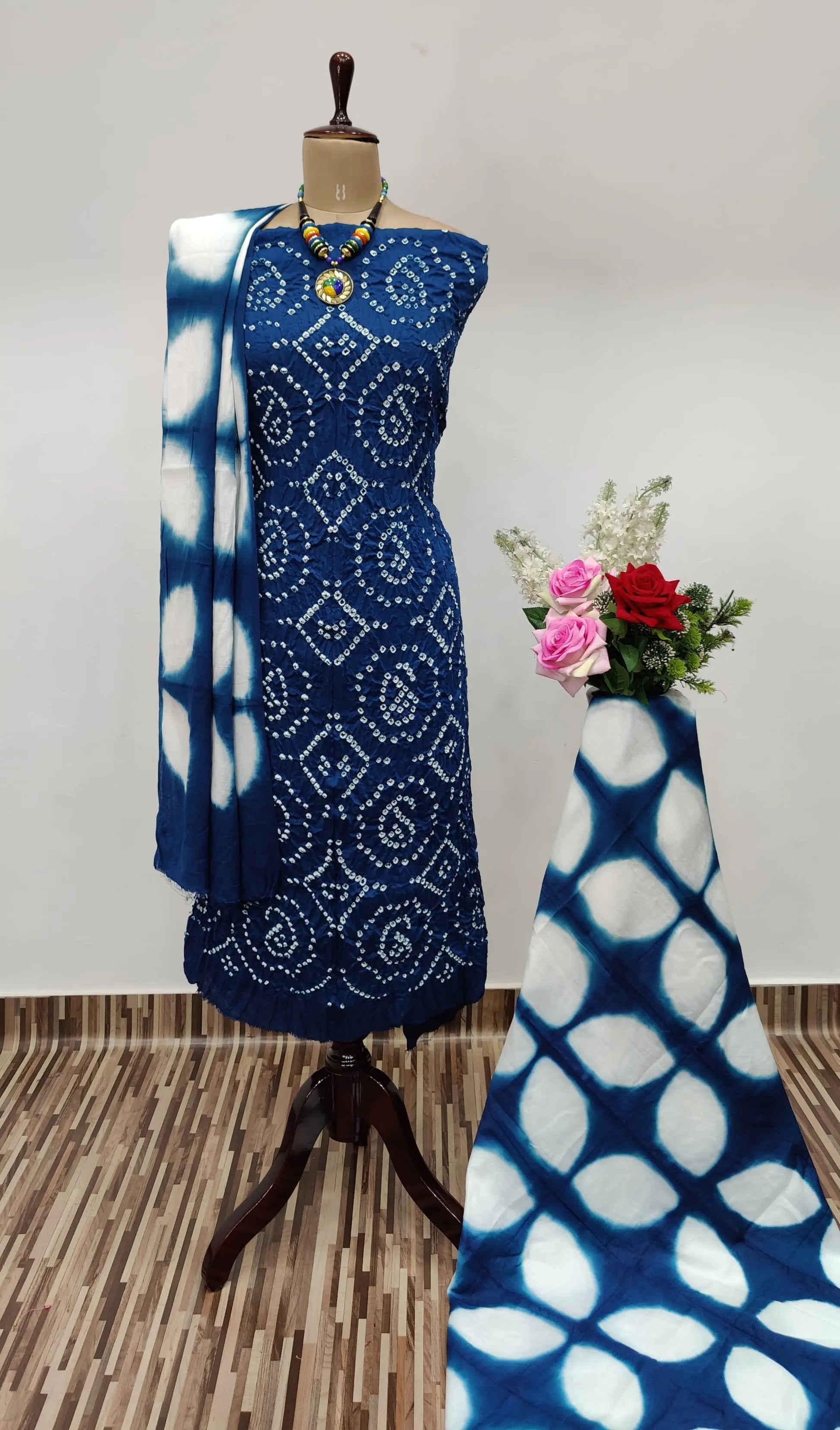 Cotton Kutch Bandhani Dress Material - Premium  from Ethenika.com - Just INR 2190! Shop now at Ethenika.com