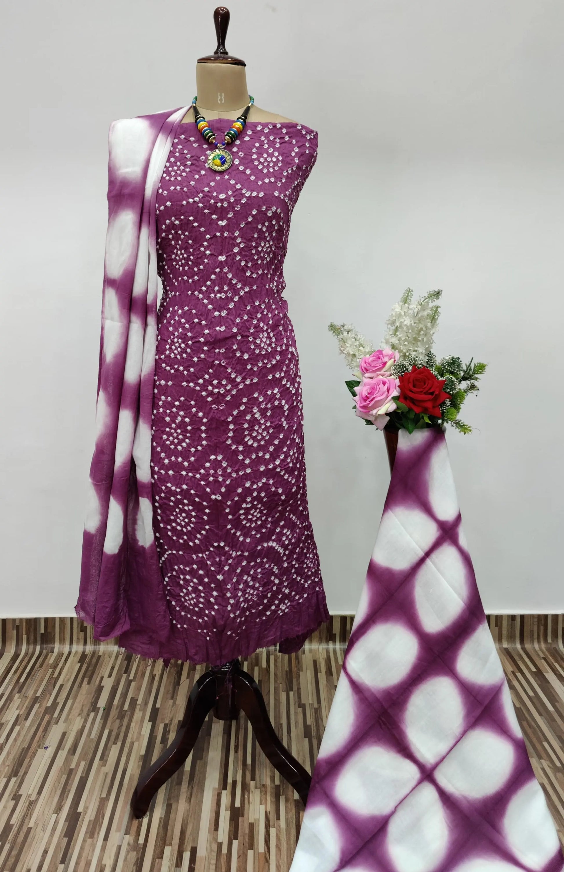 Cotton Kutch Bandhani Dress Material - Premium  from Ethenika.com - Just INR 2190! Shop now at Ethenika.com