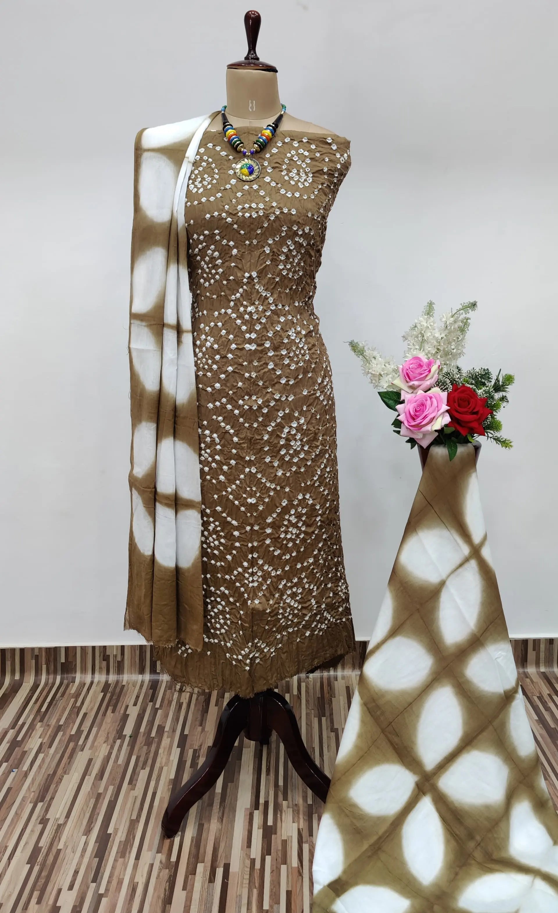 Cotton Kutch Bandhani Dress Material - Premium  from Ethenika.com - Just INR 2190! Shop now at Ethenika.com