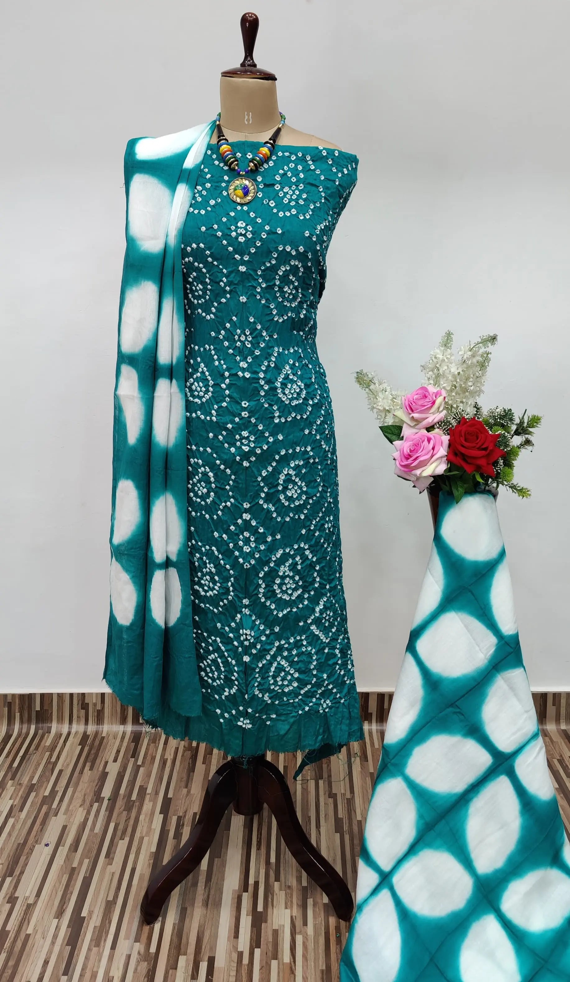 Cotton Kutch Bandhani Dress Material - Premium  from Ethenika.com - Just INR 2190! Shop now at Ethenika.com