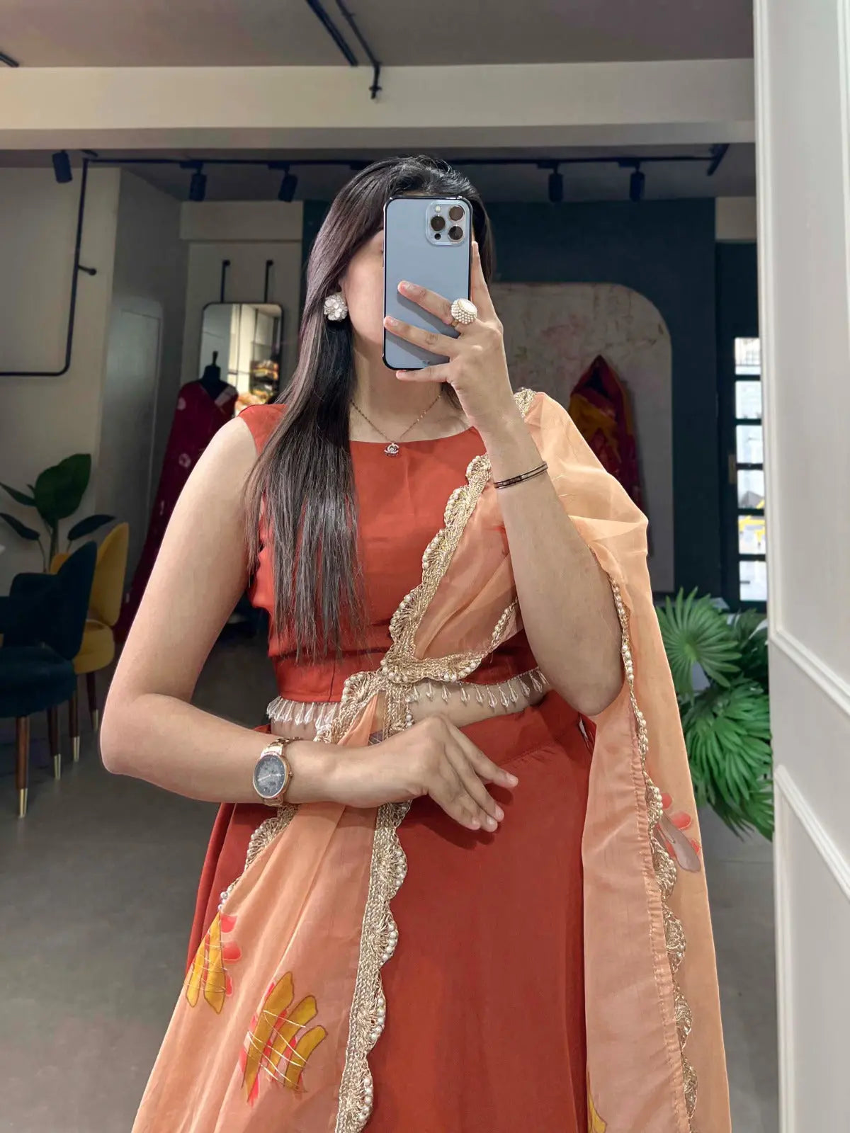 Viscose Chanderi Lehenga Choli - Premium from Ethenika.com - Just INR 2990! Shop now at Ethenika.com