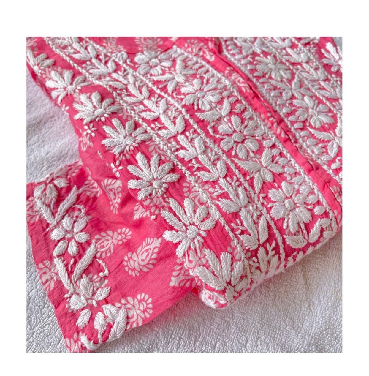 Printed work with Chikankari Embroided Gown - Premium  from Ethenika.com - Just INR 1490! Shop now at Ethenika.com