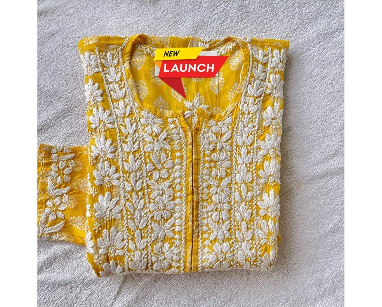 Printed work with Chikankari Embroided Gown - Premium  from Ethenika.com - Just INR 1490! Shop now at Ethenika.com