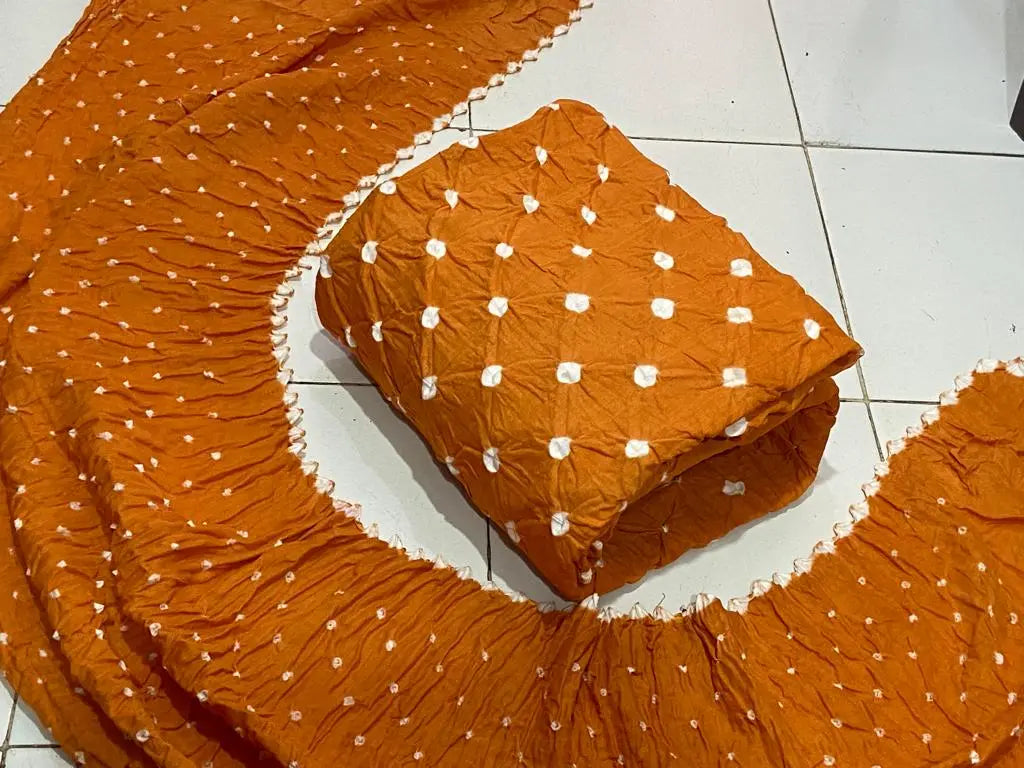 Cotton Satin Self Colour Kutch Bandhani Material (Unstitched) - Premium  from Ethenika.com - Just INR 1290! Shop now at Ethenika.com