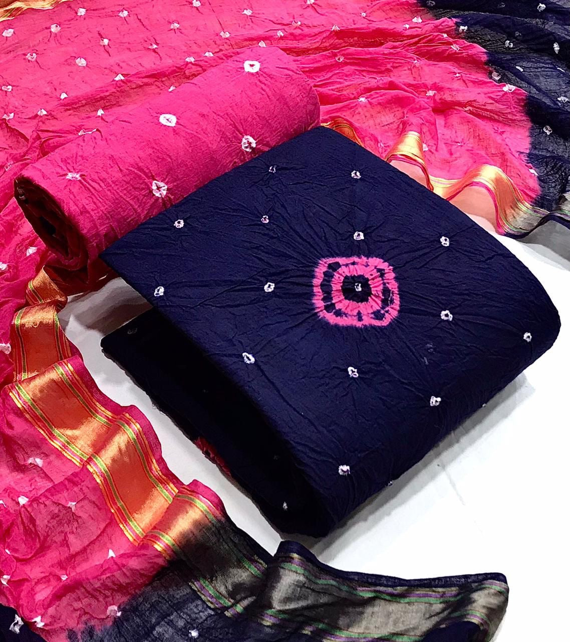 Rayon Bandhani Dress Material - Premium from Ethenika.com - Just INR 1390! Shop now at Ethenika.com