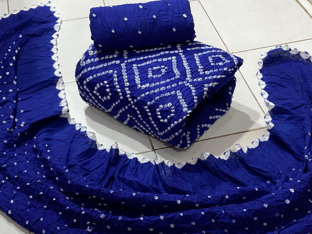 Cotton Satin Self Colour Kutch Bandhani - Premium from Ethenika.com - Just INR 1590! Shop now at Ethenika.com